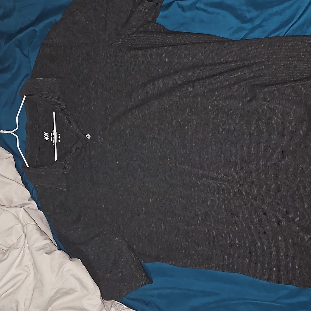 H&m slim fit shirt with black stripes